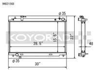 Koyorad HH021568 – 48mm Series Radiator – Nissan 350Z (2003–2006)
