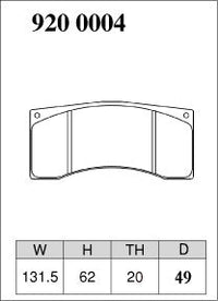 Dixcel Brake Pads - Alcon CAR49 / TA4+ / CRB343 / CRB332 / CAR23 - 20mm – view 2