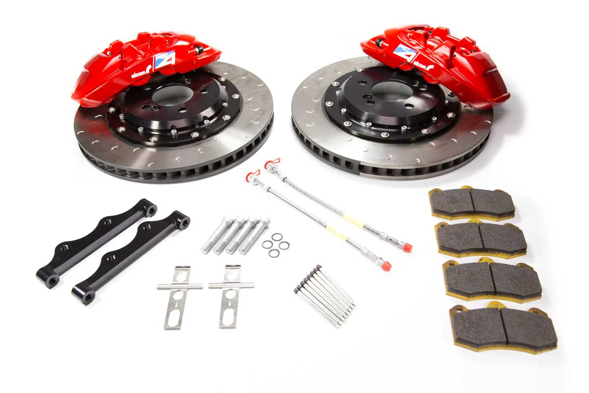 Alcon RC6/RC4 Big Brake Kit Rear – Red Calipers with Slotted Rotors and Dixcel Type Z Pads