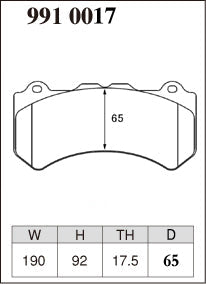 DIXCEL Front Brake Pads – Alcon CAR70 “RC6” / Nissan GT-R R35 / Jeep Grand Cherokee SRT