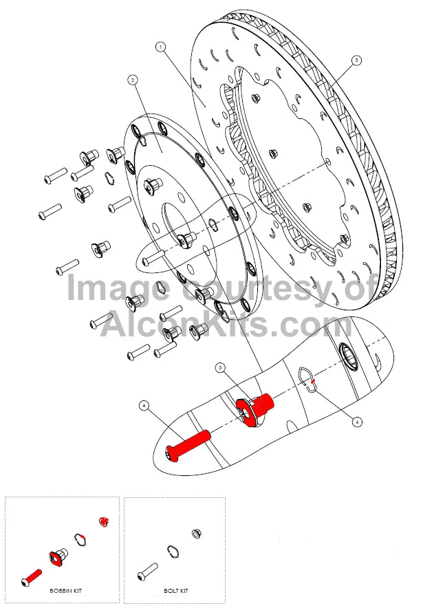 Alcon Extreme Kit Brake Disc Bobbin Kit - Single Rotor