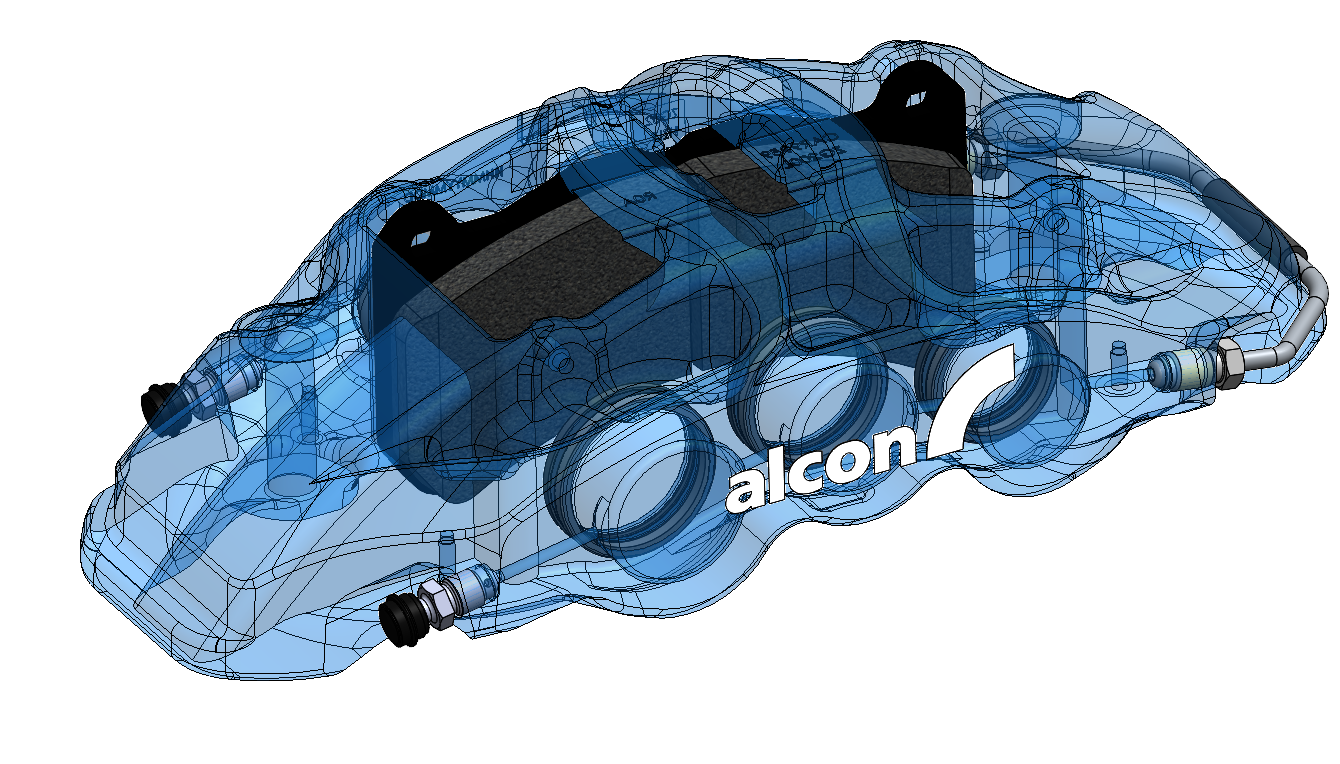 Alcon 6 Pot Red Car99 Mono6 Callipers Blue 27.0/31.8/38.1 Pair