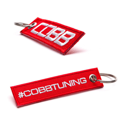 Cobb Tuning Red Embroidered Keychain