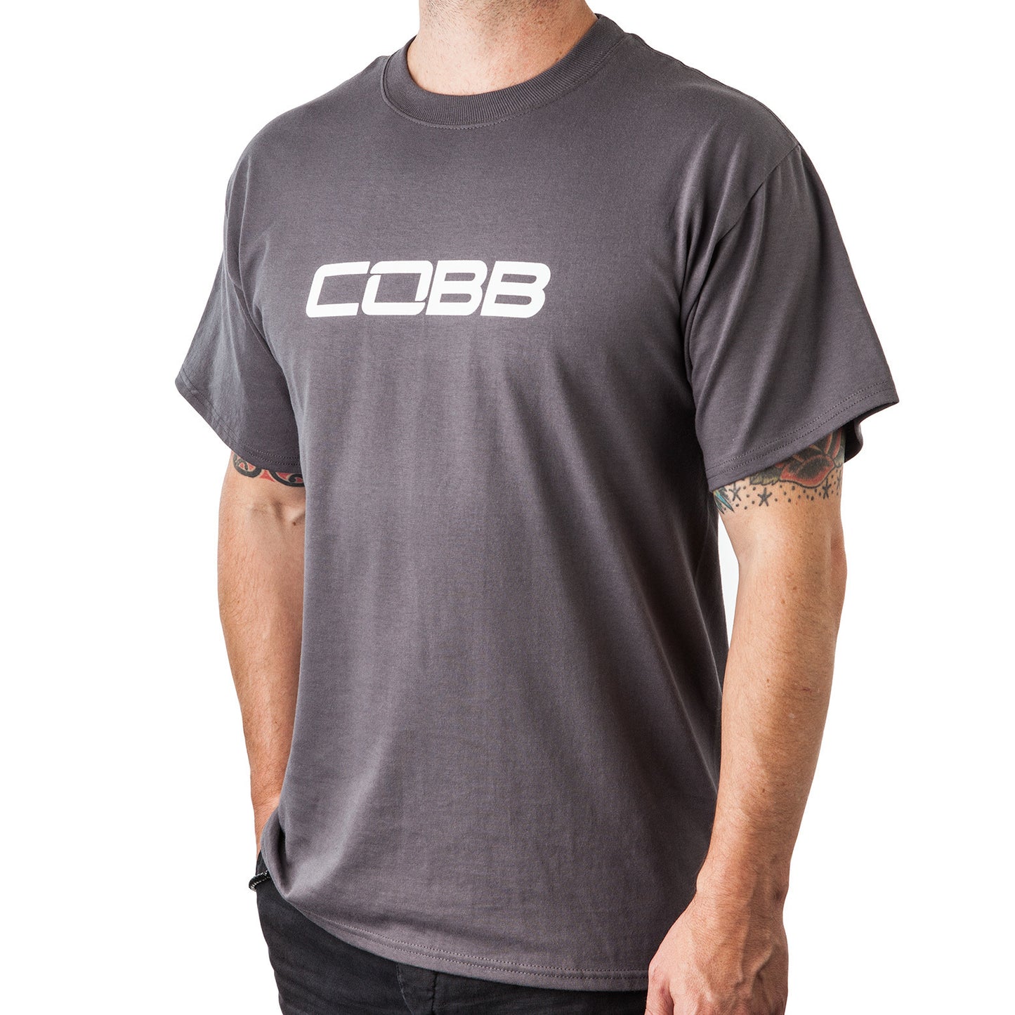 Cobb Tuning Logo T-Shirt - Men's Gray Large