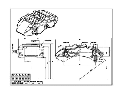 Alcon CR6380 "Motorsports" 6 Piston Calipers 30.2/34.9/38.1 (PAIR)