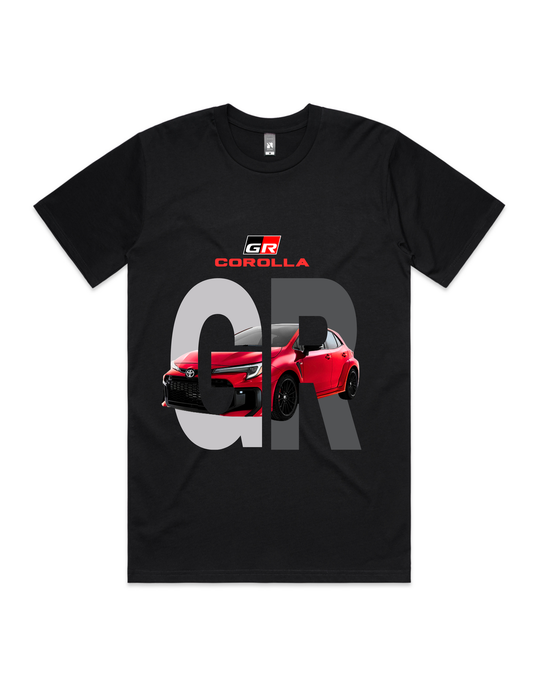 Black Mens Graphic GR Corolla T-Shirt