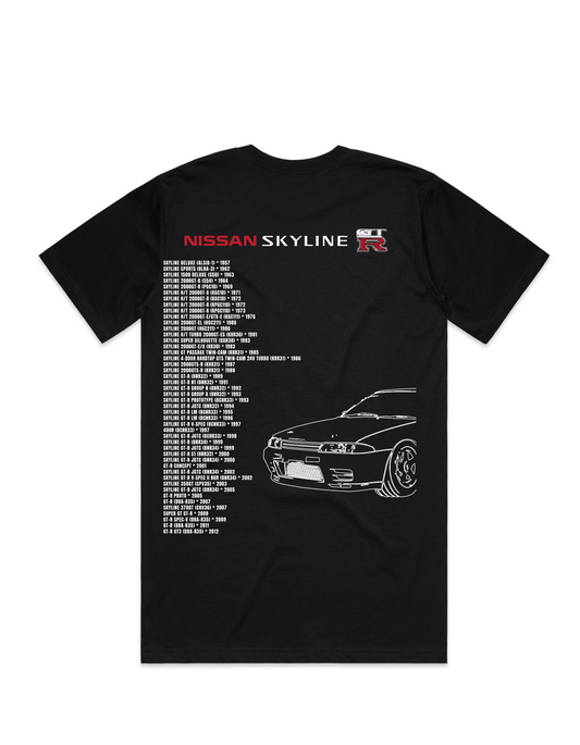 Black Mens Nissan Skyline R32 T-Shirt