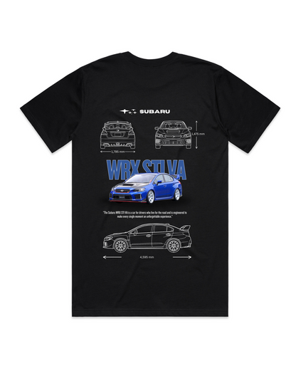 Black Mens Subaru WRX STI VA Blueprint T-Shirt