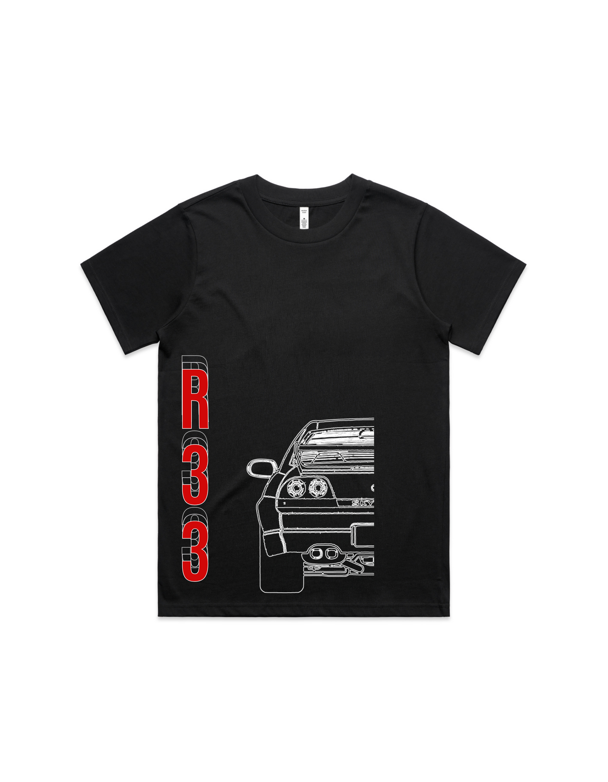 Black Womens Nissan Skyline R33 T-Shirt