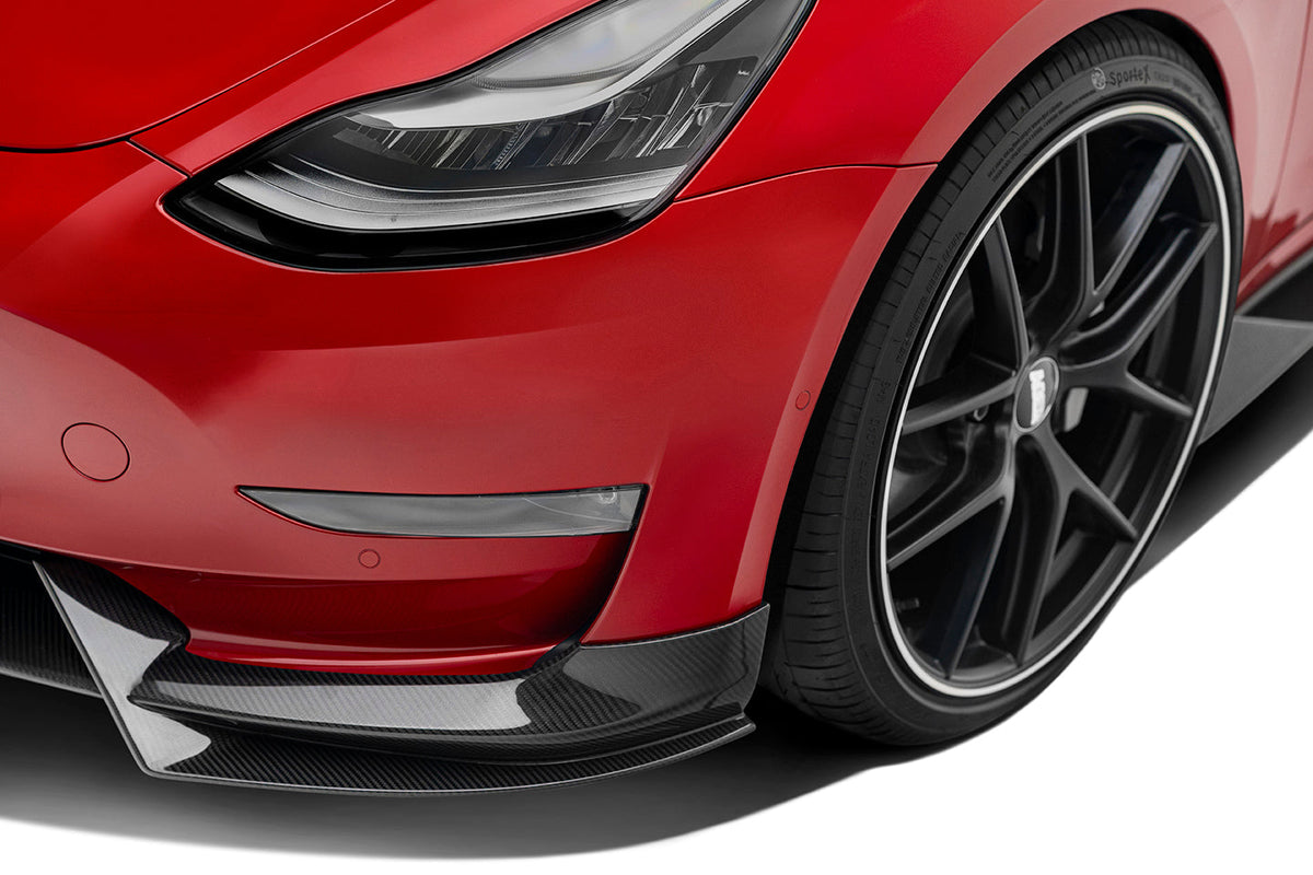Tesla Model 3 Dry Carbon Fiber Front Lip V1 2019-2023