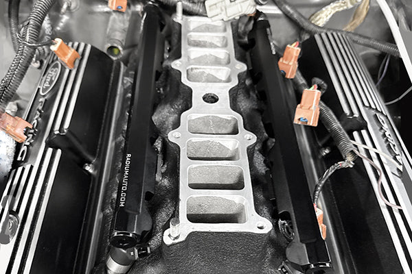 Radium Bosch EV1 Injector Connector Adapter - Installed image - Radium Engineering | Coore Australia