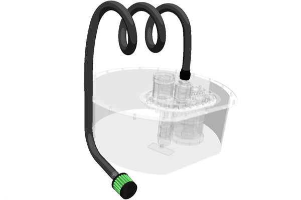 Radium DSV, 12AN ORB to 12AN Male, High Fill - Vent routing diagram - Radium Engineering | Coore Australia