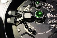 Radium 14-0490 Y-adapter shown on a GT-R fuel hanger