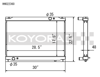 Koyo Performance Radiator - Nissan GT-R R35 (2009-2020) 3.8L AT
