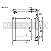 Koyo Performance Radiator Mazda RX-7 FC 1.3L Turbo N-FLO (Dual Pass) 1986-1991