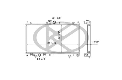 Koyo HH031610 Aluminium Racing Radiator - Mitsubishi Lancer EVO 8-9 CT9A