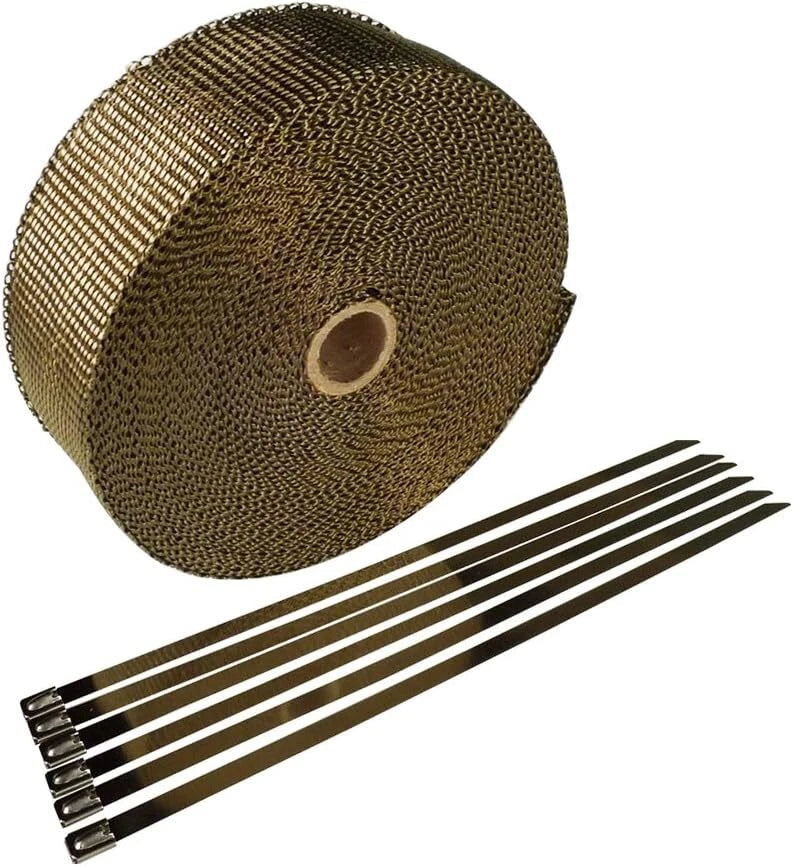 Korsh Titanium Exhaust Heat Wrap - 10m x 50mm with Ties