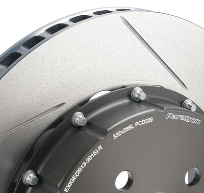 Paragon 2 piece Rotors 2012+ Lotus Exige V6 3.5 2GR 332mm x 26mm