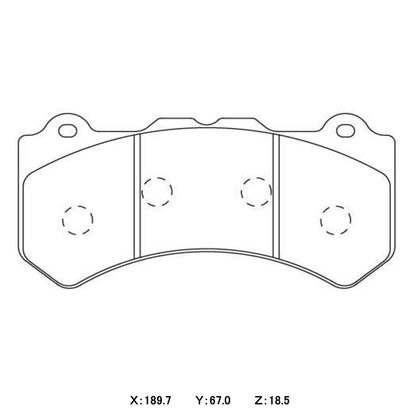 Paragon Pads P2 suit Nissan R35 Front Street