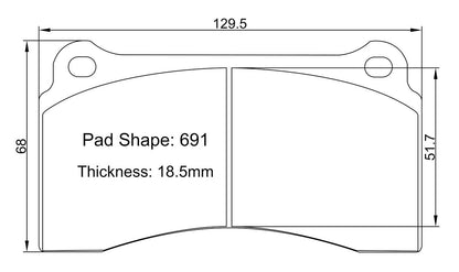 Paragon Pads P3 suit Nissan R35 Rear Street