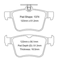 Paragon Rear PBP1374 Brake Pads suit MQB/