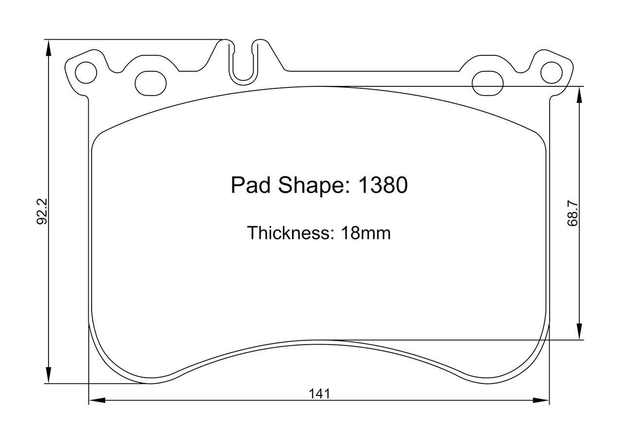 Paragon Brake Pads R7 PBP1380 suit Mercedes CLA45 C117, A45 AMG W176