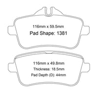 Paragon Brake Pads R7 PBP1381 suit Mercedes CLA45 C117, A45 AMG W176