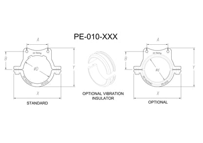 Tube Clamp Mounting Brackets PE-010 range