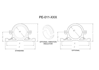 Insulated Fuel Pump/Filter Mount Bracket Clamp PE-011 range