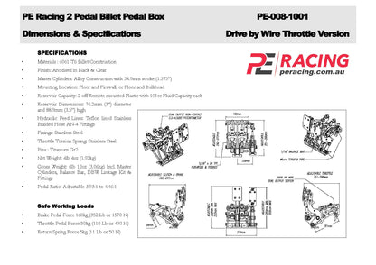Auto 2 Pedal Box - Billet PE-007-4000