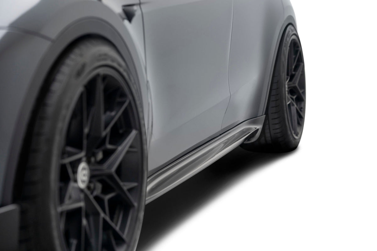 Tesla Model Y V1 Dry Carbon Fiber Side Skirts 2022-2024