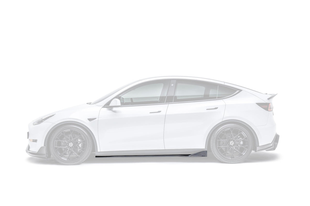 Tesla Model Y V2 Carbon Fiber Side Skirts 2022-2024