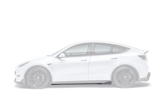 Tesla Model Y V2 Carbon Fiber Side Skirts 2022-2024