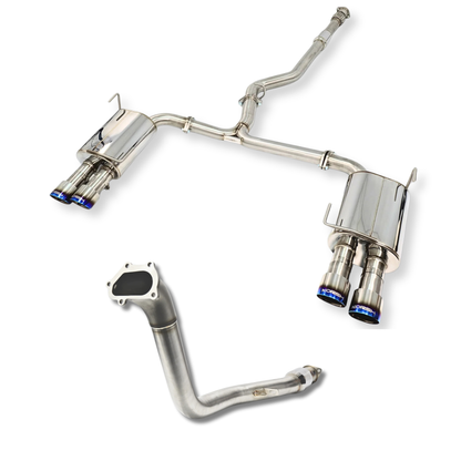 Korsh Subaru WRX 2011-14/STI 2011-2021 Auto Turbo Back Exhaust - Stainless Steel with Titanium Tips