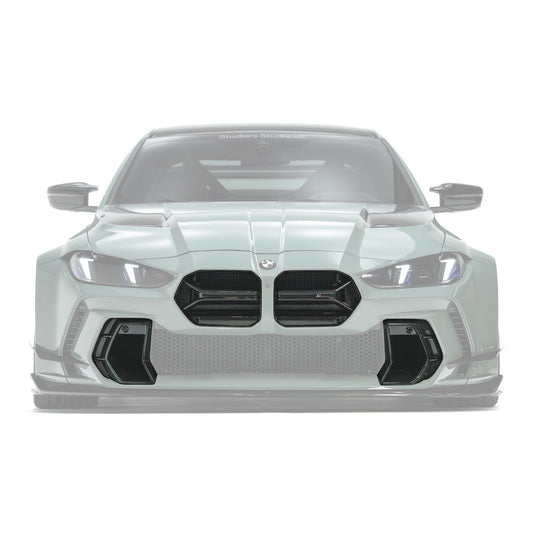 BMW G80 G81 M3/G82 G83 M4 Front Bumper Dry Carbon Fiber Grille & Duct Vents for ADRO V2 Front Bumper 2020+