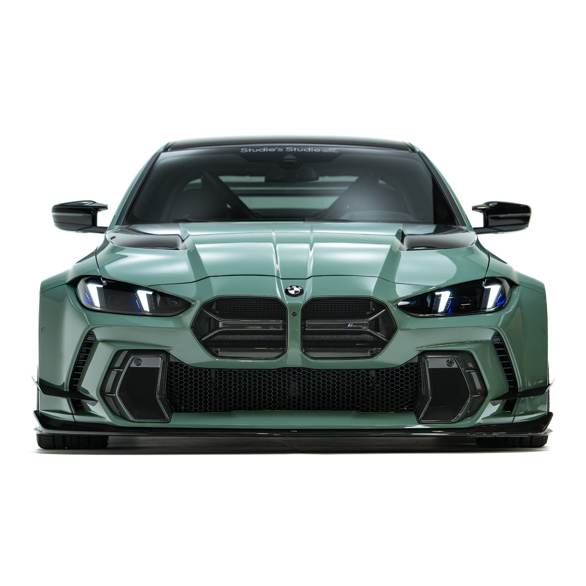 BMW G80 G81 M3/G82 G83 M4 Front Bumper Dry Carbon Fiber Grille & Duct Vents for ADRO V2 Front Bumper 2020+
