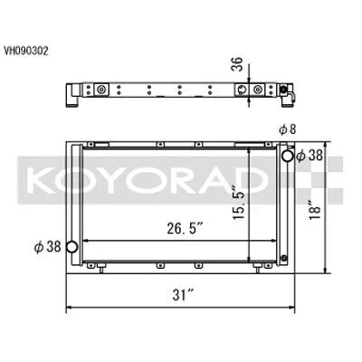 Koyo Radiator- Subaru WRX STI GC8 97-00