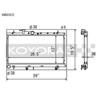 Koyo Aluminium Racing Radiator - Subaru WRX STI GDB 2001-2007