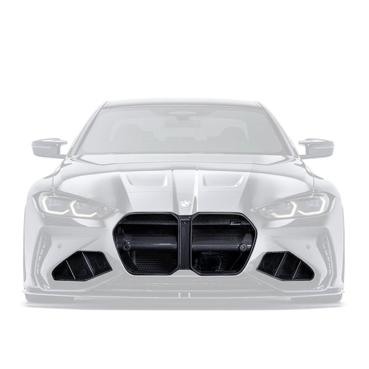 BMW G80 G81 M3/G82 G83 M4 Front Bumper Dry Carbon Fiber Grille & Duct Vents for ADRO Front Bumper 2020+