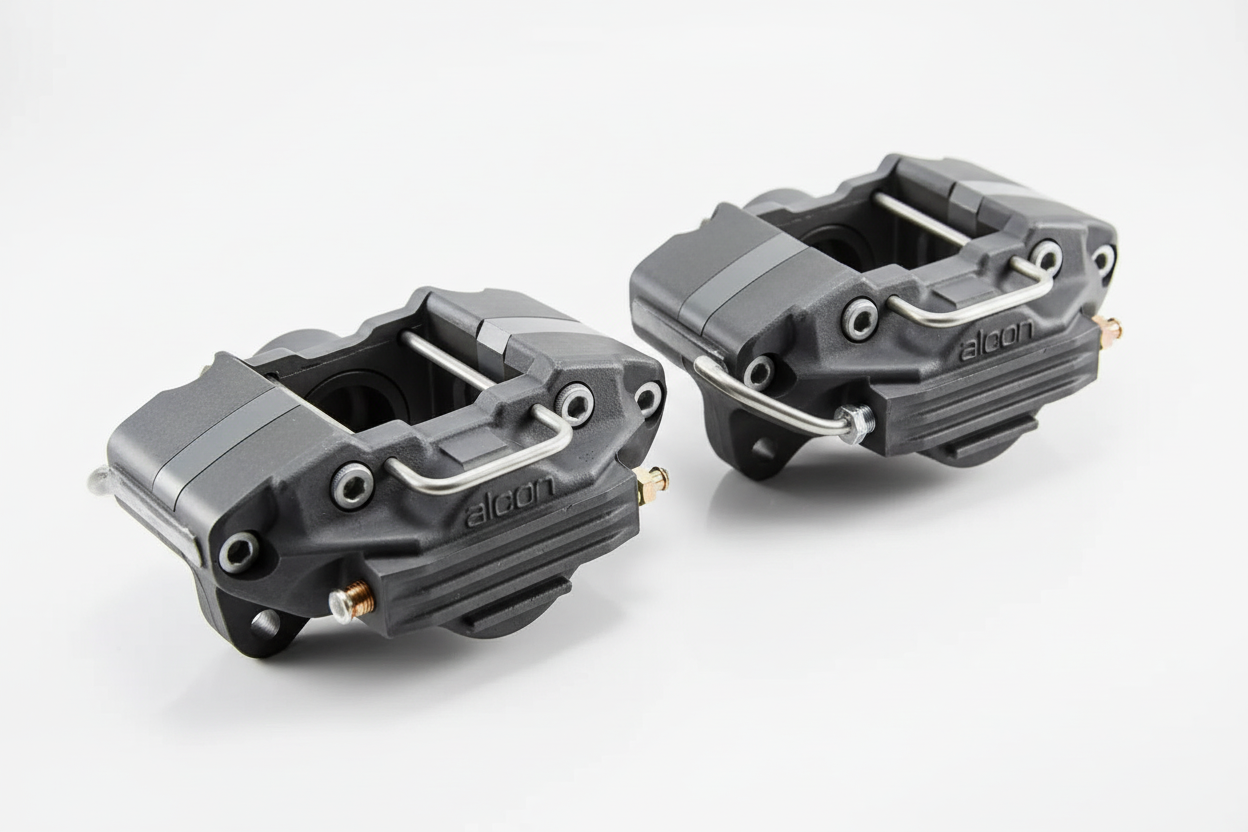 Alcon caliper pair pure white background