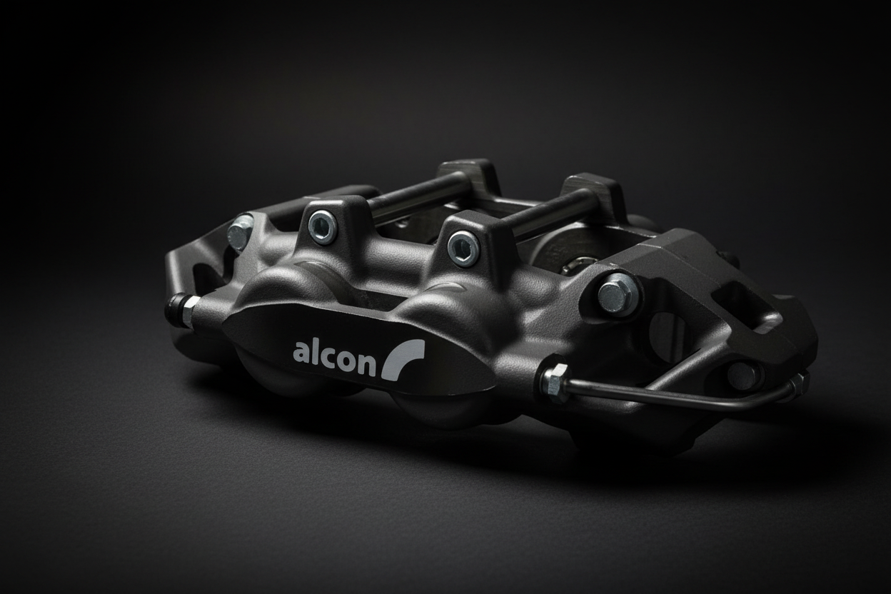 Alcon calipers dramatic detail shot