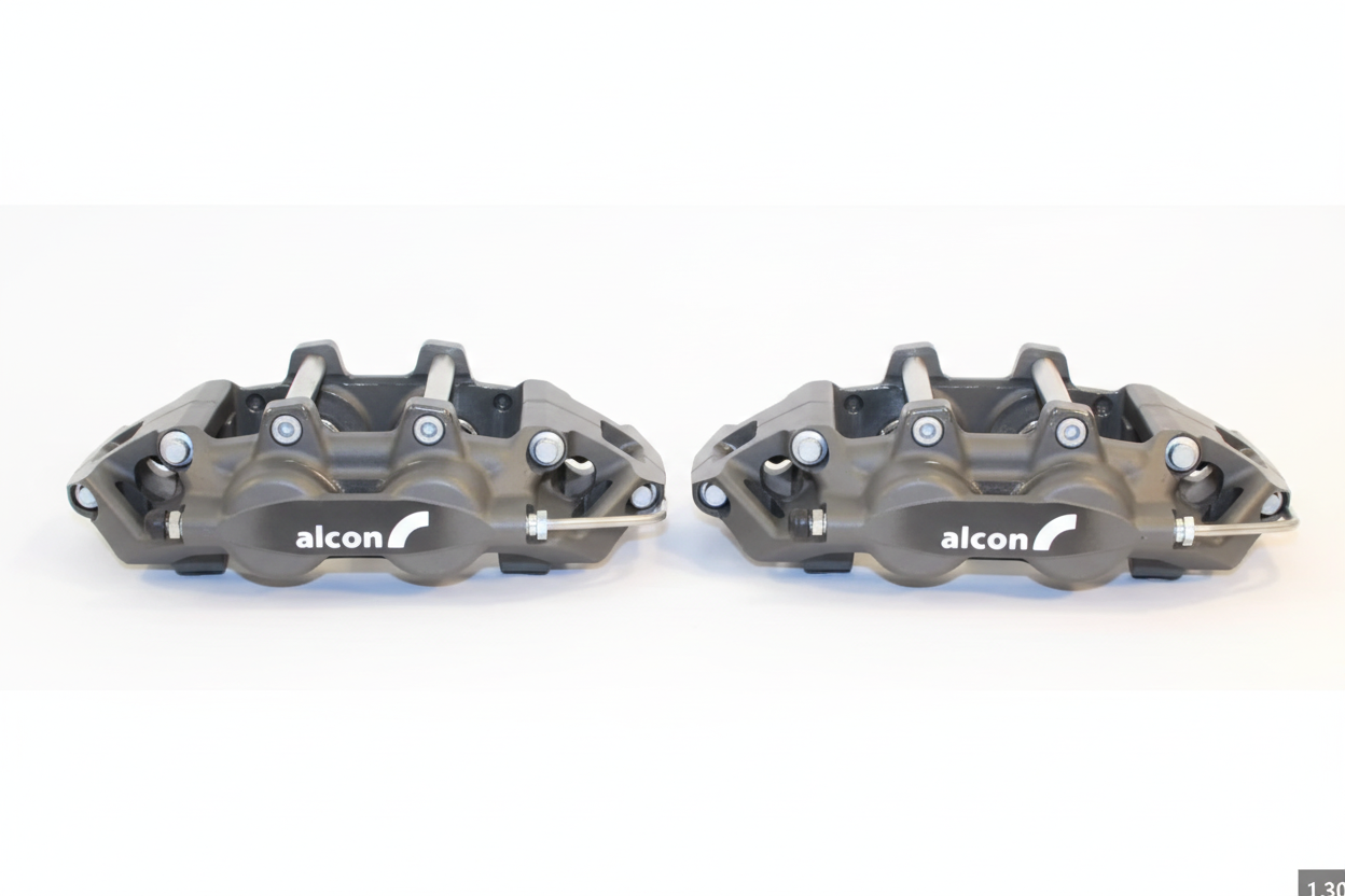 Alcon calipers pair white background