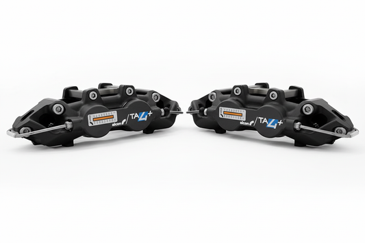 Alcon TA4+ brake caliper pair on white background