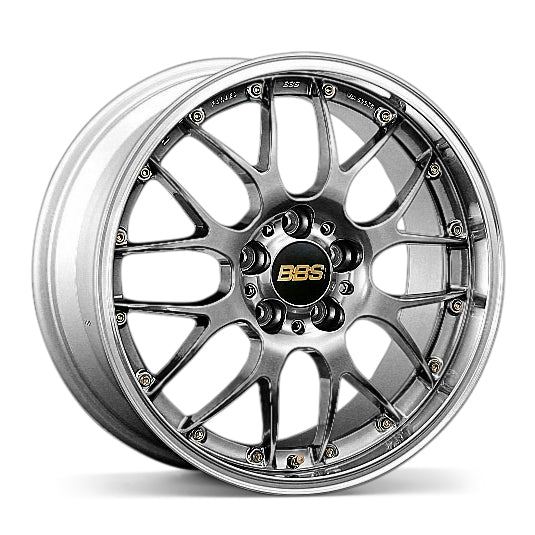 BBS RS-GT wheel – Diamond Black disk and Silver Diamond-cut rim (DB-SLD)