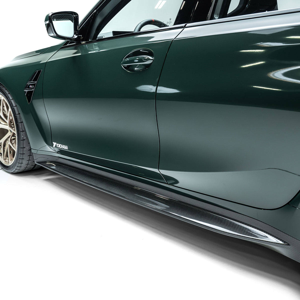 BMW G80 G81 M3 Dry Carbon Fiber V2 Side Skirts 2021+