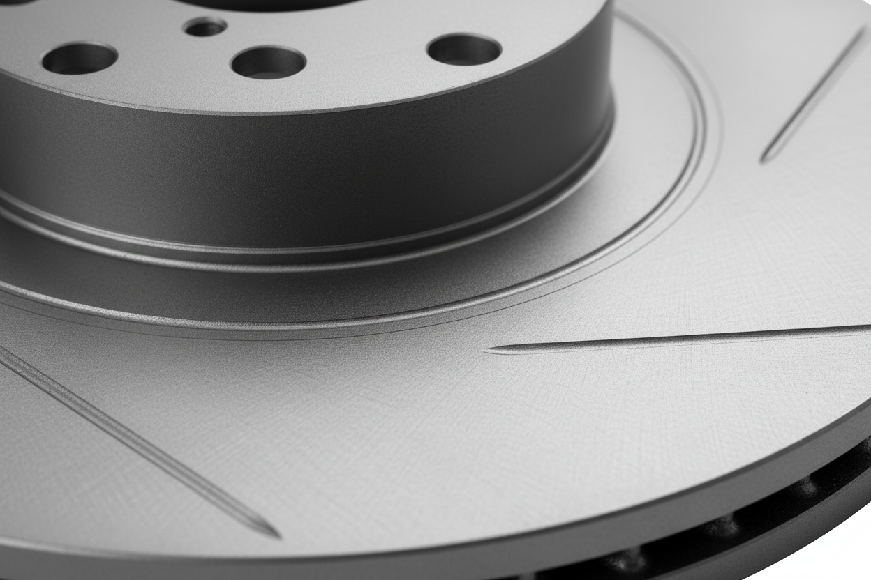 Close-up detail of rotor slots