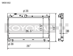 Koyo VH091662 Hyper V-Core Aluminium Racing Radiator – Subaru WRX / STI / Legacy GT / Forester XT