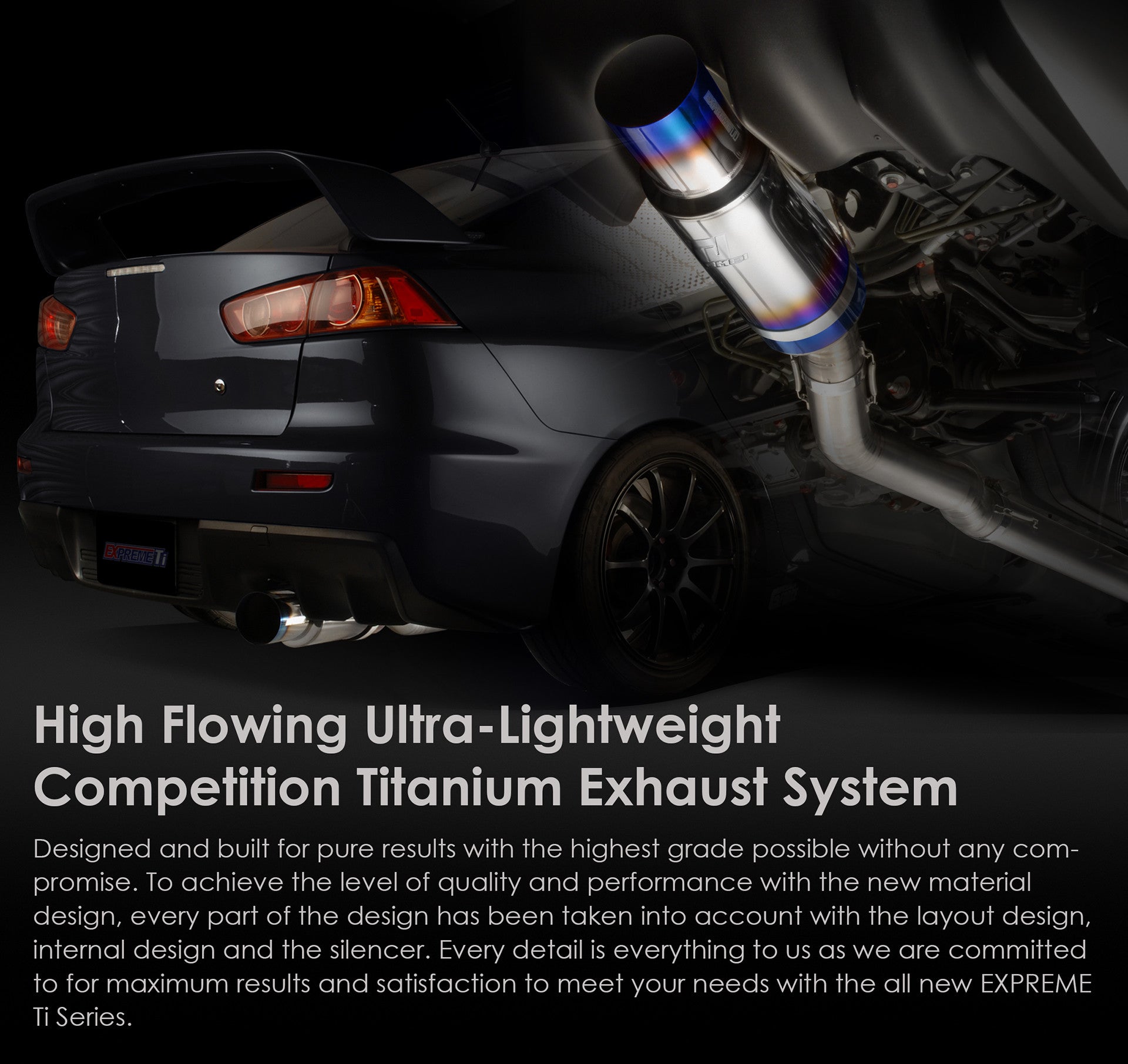 Tomei Expreme Ti Titanium Catback Exhaust - Mitsubishi Lancer EVO X CZ4A 2007-2016