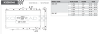 Koyorad KS080146 spec sheet — Honda Civic EF / CRX MT D15B ZC fitment and dimensions