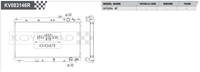 Koyorad KV083146R Performance Radiator - Honda Integra MT dimensions diagram